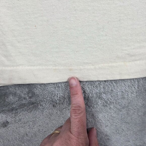 Vintage 90s Pennsylvania Shirt XL Beige San Segal Anvil Single Stitch Wolf Bear - Picture 4 of 12